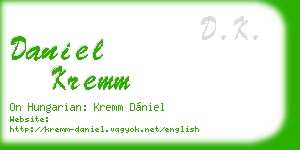 daniel kremm business card